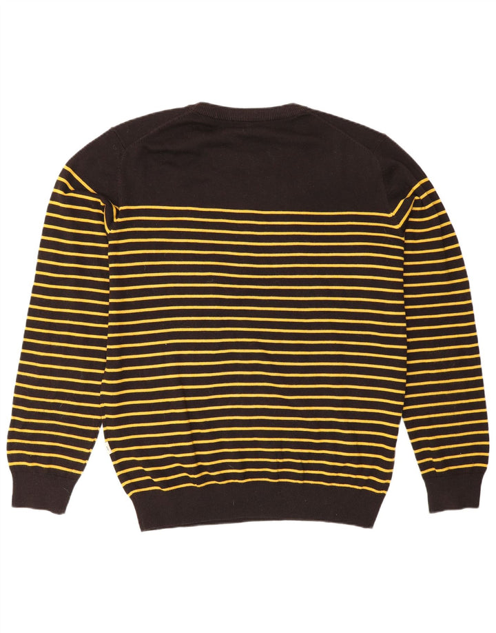 Pulover pentru bărbați Liu Jo cu gât crew pulover XL bumbac cu dungi negre