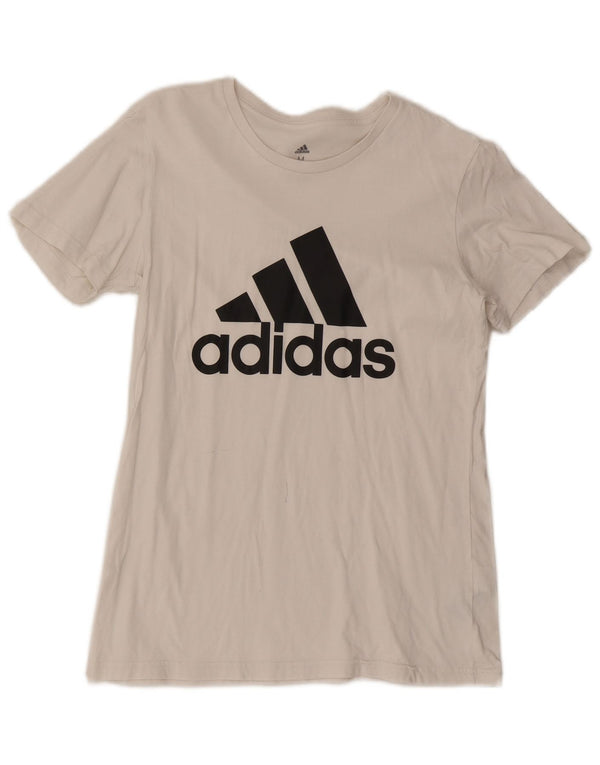 Tricou grafic cu mânecă scurtă Adidas pentru femei Top UK 12/14 Medium White Sports