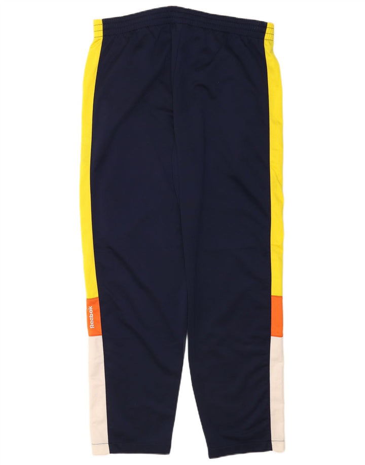 Pantaloni de trening REEBOK pentru bărbați, poliester bloc de culoare, albastru marin mediu