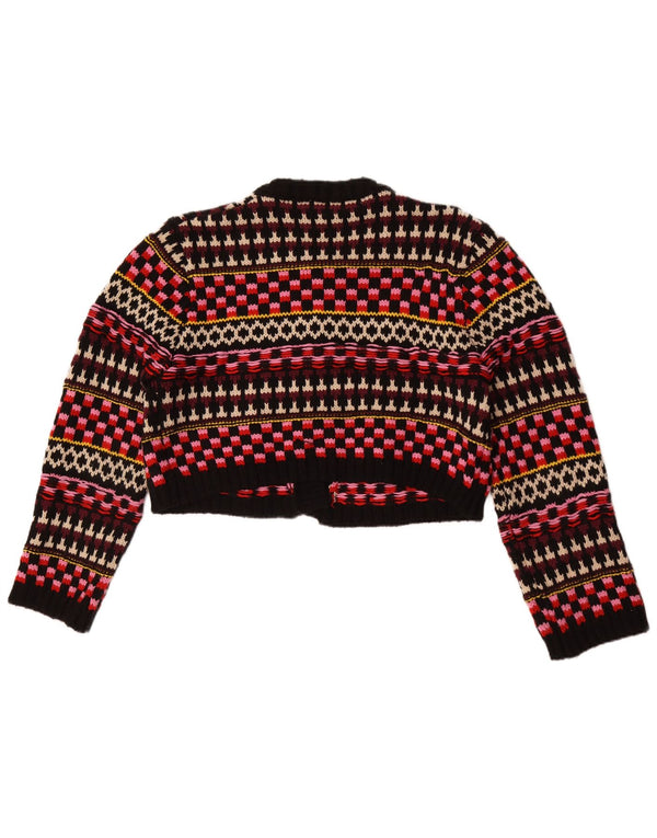 Pulover cardigan pentru femei Zara, cu croiala largi, UK 14 Medium Multicolor Geometric