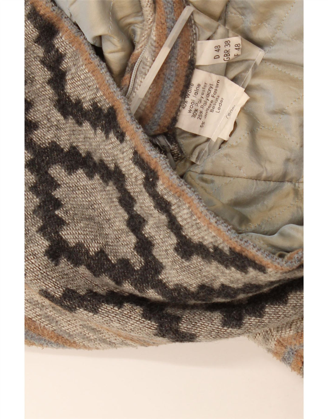 Jachetă vintage pentru bărbați, cu 2 nasturi, cu ajustare largi, UK 38 Medium Bej Geometric
