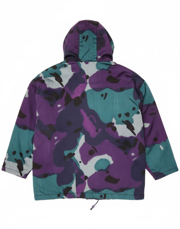 Jachetă căptușită supradimensionată cu glugă pentru femei Gil Bret UK 20 2XL Camuflaj violet