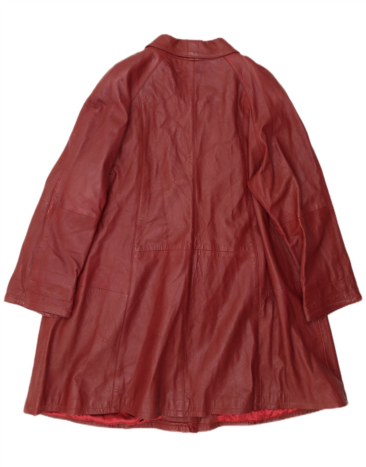 Palton de piele supradimensionat pentru femei Barisal EU 48 2XL piele maro