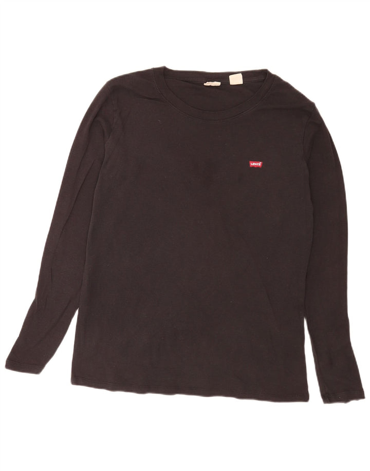 Top femei Levi's cu mânecă lungă UK 18 XL, bumbac negru