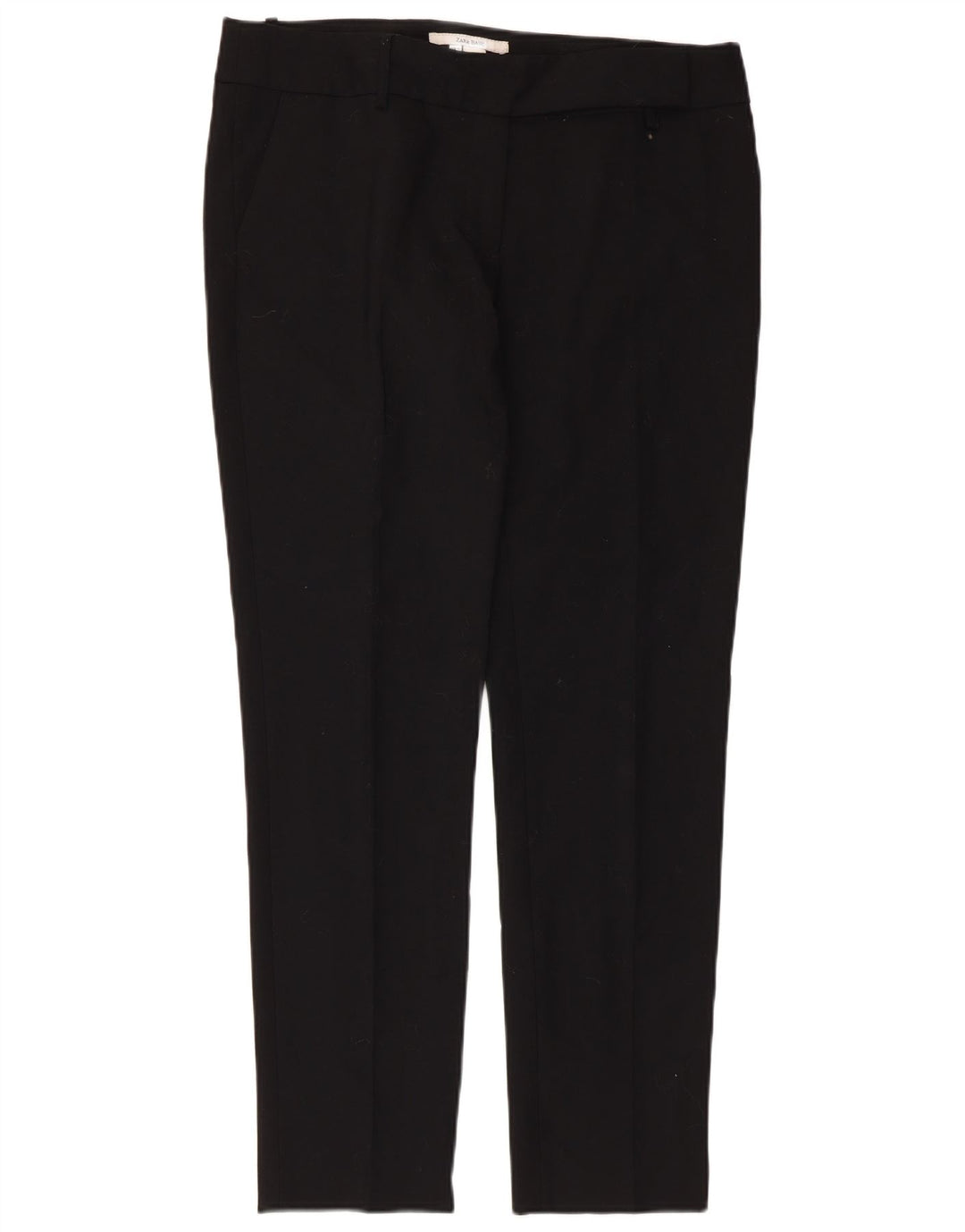 Pantaloni chino slim pentru femei Zara EU 42 Large W32 L30 Poliester negru
