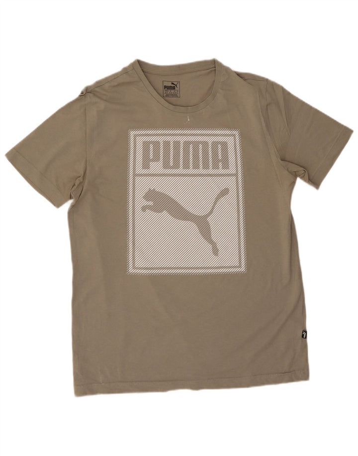 Tricou grafic pentru bărbați Puma Top Medium Beige Bumbac