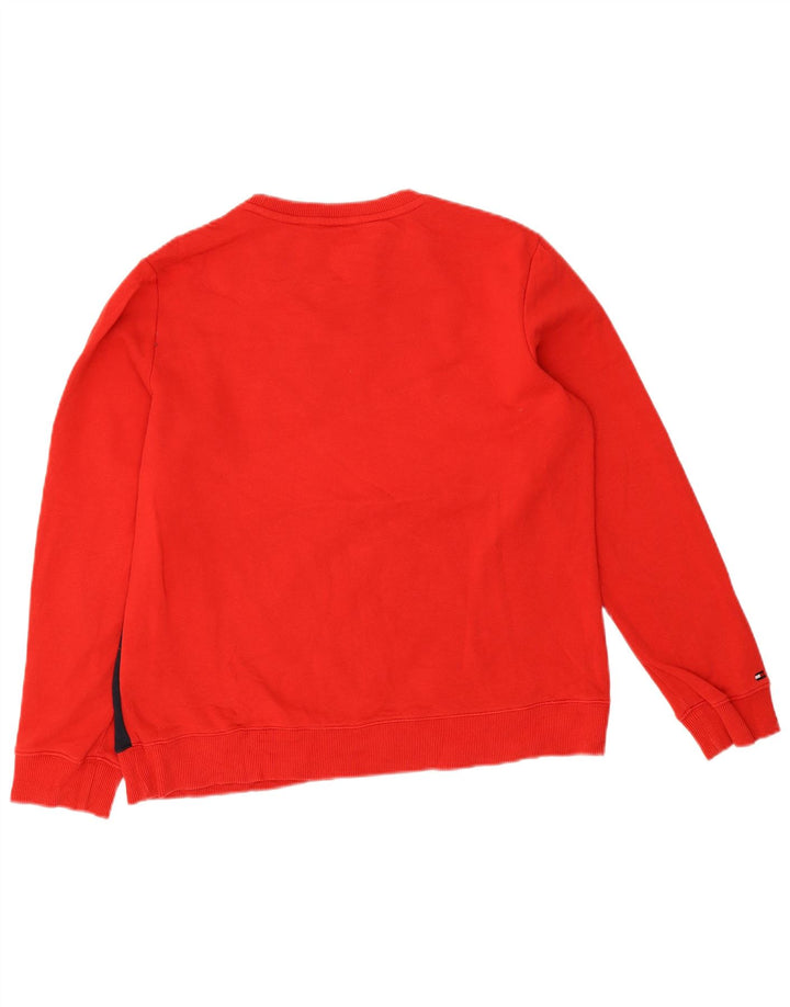 Pulover de hanorac Tommy Hilfiger pentru femei UK 14 Medium Red Colorblock