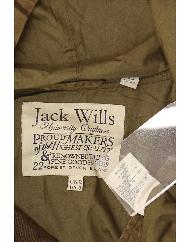 JACK WILLS Jachetă de vânt cu glugă supradimensionată pentru femei UK 12 Medium Khaki