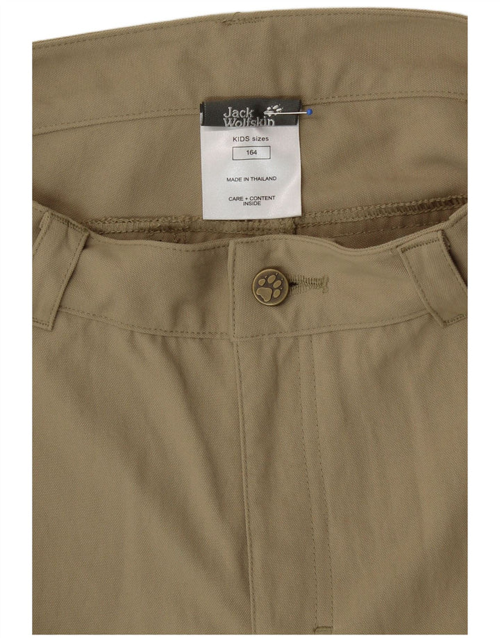 Jack Wolfskin Pantaloni scurti cargo grafic pentru băieți 13-14 ani W28 Bej Poliamidă