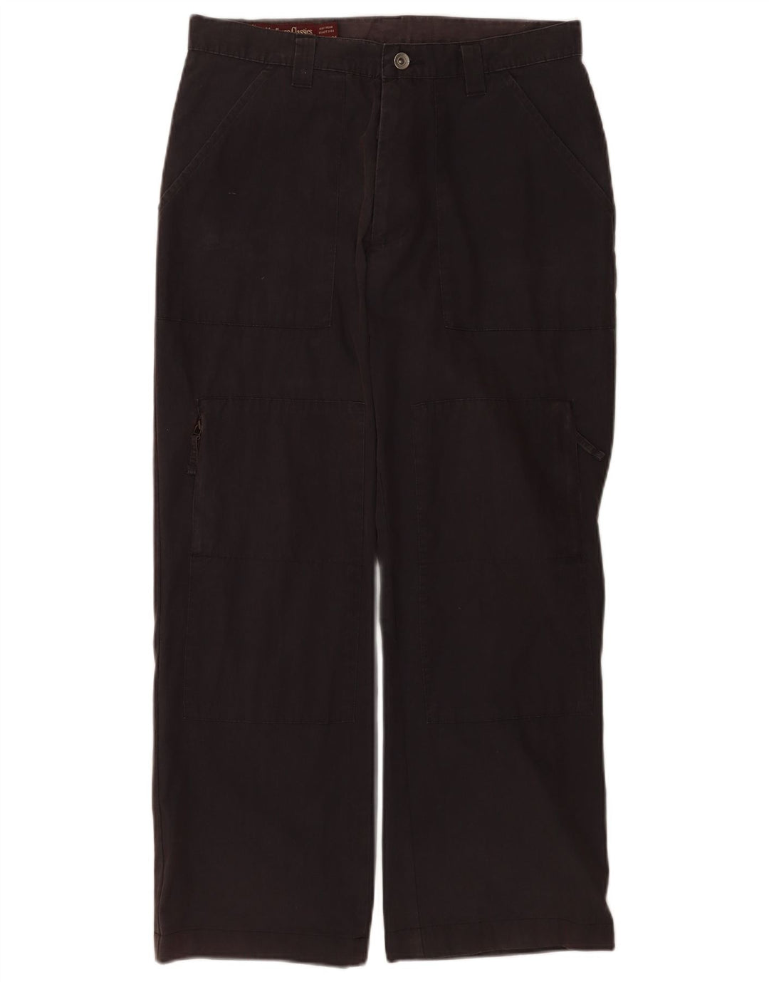 Pantaloni cargo drepti pentru bărbați Marlboro Classics W32 L28 bumbac negru