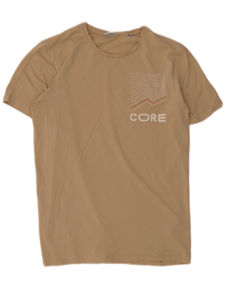 Tricou grafic Jack & Jones pentru bărbați Top mic, bej, bumbac