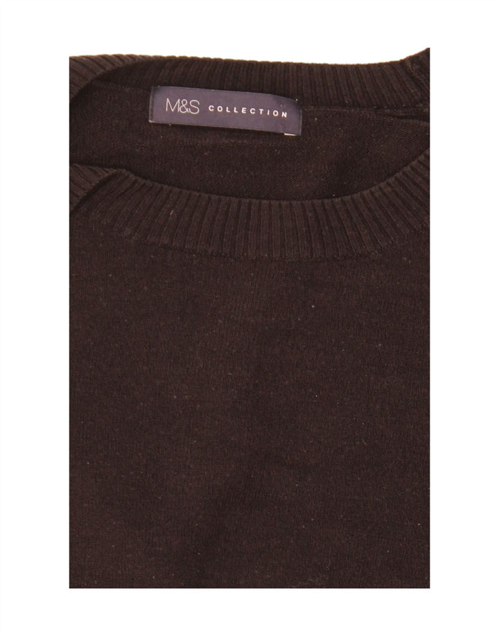 Pulover pentru femei Marks & Spencer cu gât cu barca UK 12 Medium Negru