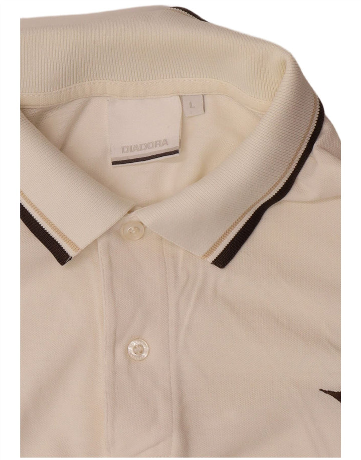 Tricou polo pentru bărbați Diadora, mare, alb