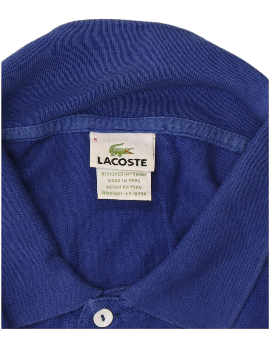 Tricou polo pentru bărbați LACOSTE Mărimea 5 Mare Albastru