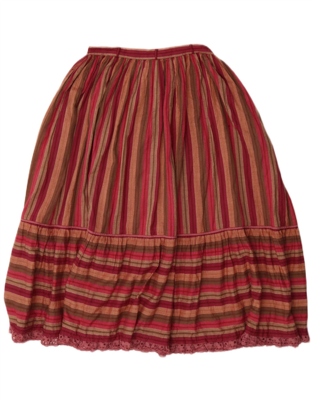 VINTAGE Fusta plisată cu talie înaltă pentru femei, mare W26, cu dungi multicolore