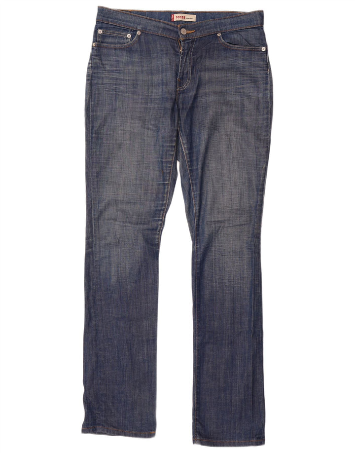 Blugi drepti pentru femei Levi's 528 W32 L34 Bumbac albastru