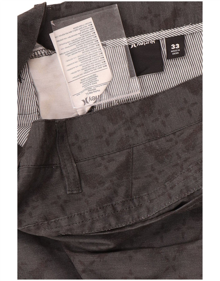 Pantaloni scurți chino Hurley pentru bărbați W33 Medium Gri Geometric Poliester