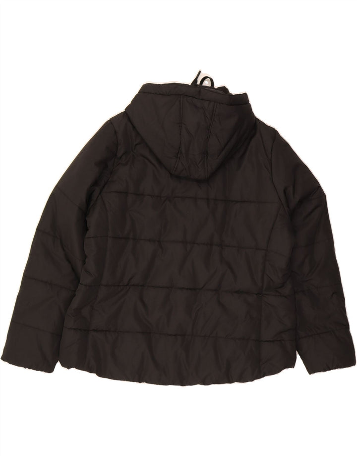 FILA Womens Hooded Padded Jacket UK 20 2XL Black Vintage Fila and Second-Hand Fila from Messina Hembry 