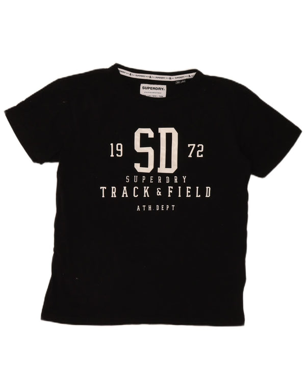 Tricou grafic Superdry pentru femei Top UK 12 Medium Black Bumbac