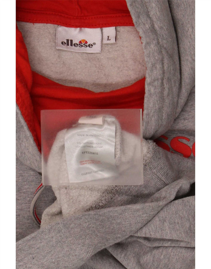 Hanorac cu grafic pentru femei Ellesse Pulover UK 16 mare bumbac gri
