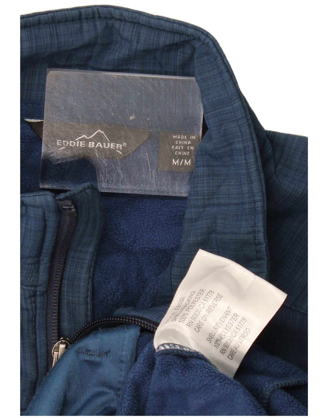 Jachetă de vânt pentru bărbați Eddie Bauer UK 38 Poliester mediu albastru bleumarin
