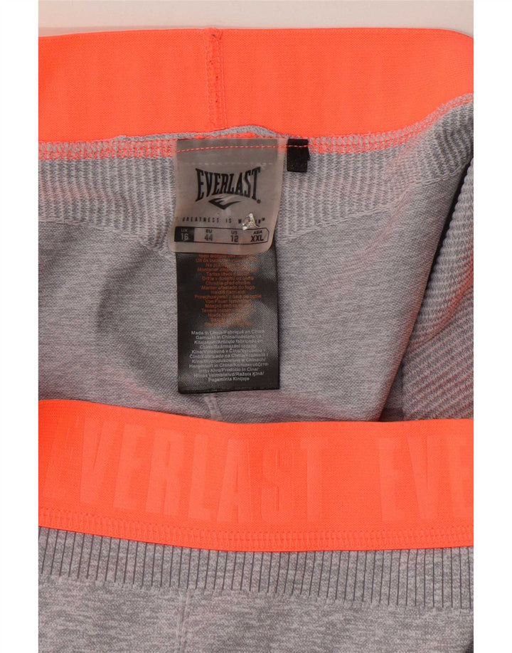 Jambiere cu grafică Everlast pentru femei UK 16, mare, gri, poliamidă color bloc