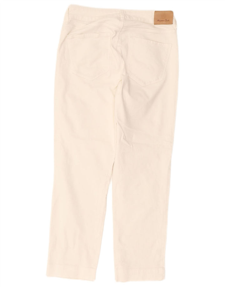 Massimo Dutti Blugi Cropped Femei EU 38 Mici L28 L25 Alb