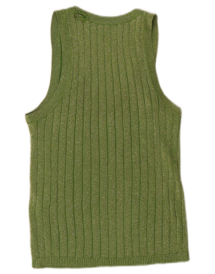 Vestă pentru femei Zara UK 10 Small Green Flecked Viscose