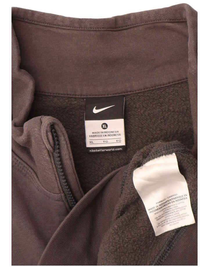 Hanorac pentru bărbați Nike, cu fermoar, cu gât, XL, bumbac gri