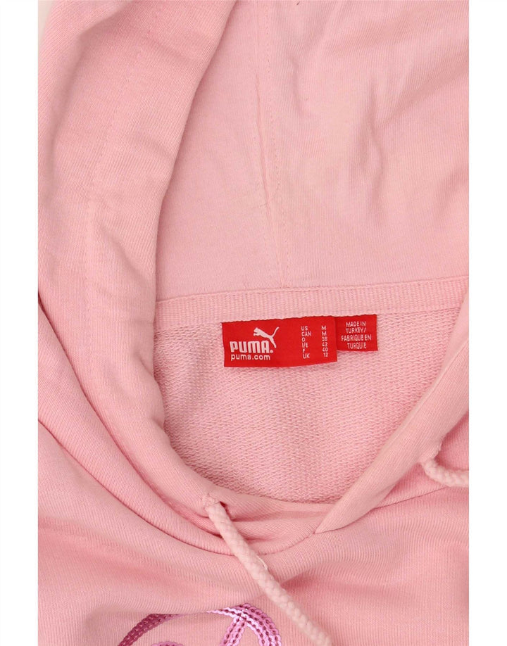 Pulover cu capota cu grafic Puma pentru femei UK 12, roz mediu