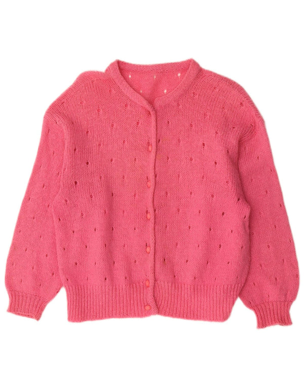 Pulover VINTAGE pentru femei Crop Cardigan UK 16 Large Pink