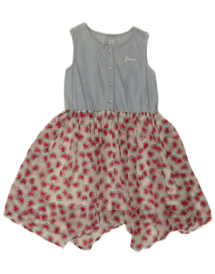 Rochie asimetrică fără mâneci Guess Girls 4-5 ani albastru