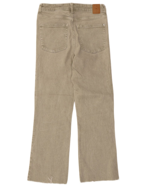 Blugi drepti pentru femei Zara EU 36 XS W26 L26 bumbac gri