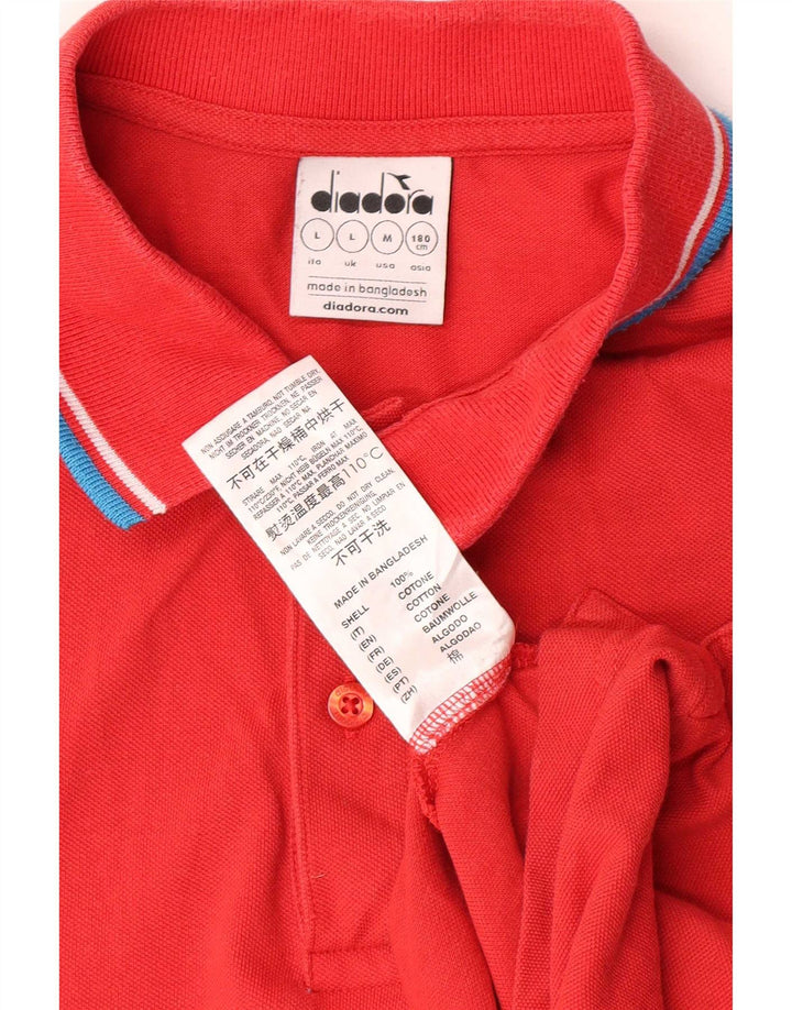 Tricou polo pentru bărbați Diadora, mare, roșu, bumbac