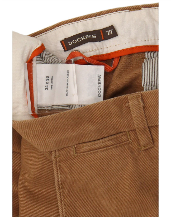 Dockers Pantaloni Chino Drepți Bărbați L34 L32 Bumbac Maro