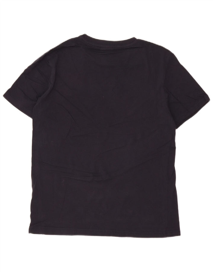 Tricou grafic pentru bărbați CHAMPION Top mediu din bumbac bleumarin