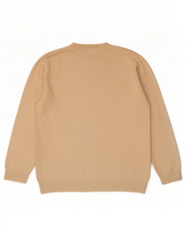 Pulover Lacoste pentru bărbați, cu gât turnut, mărimea 6 XL, bumbac, bej