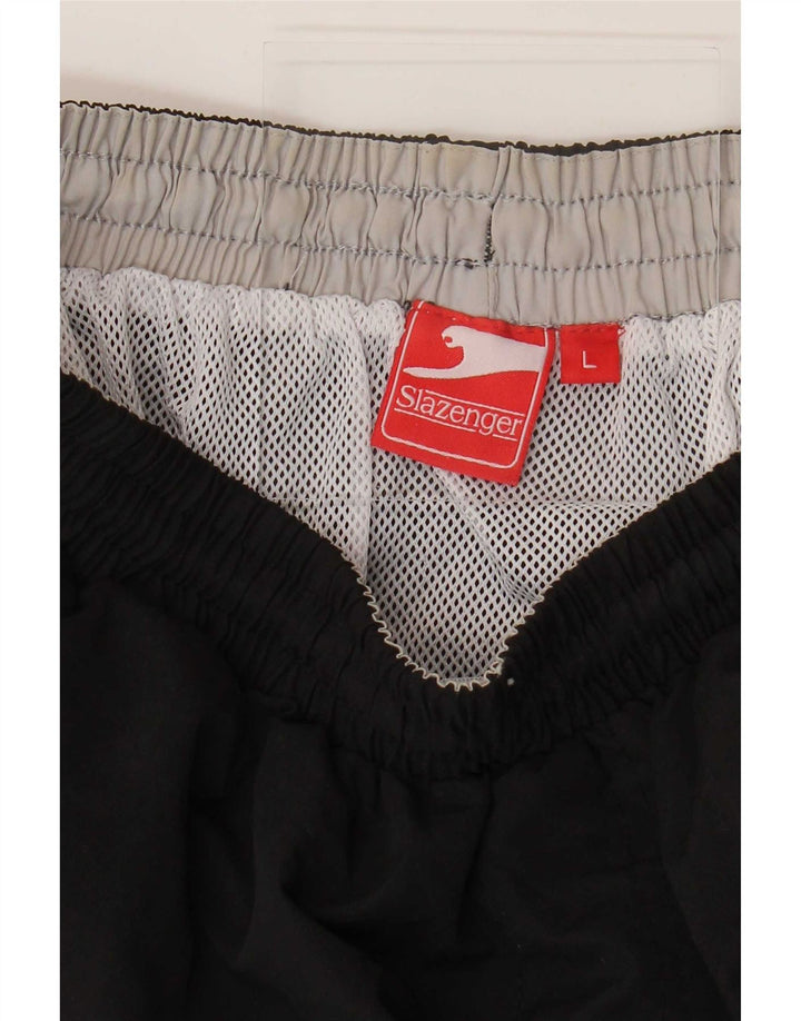 Pantaloni scurți de înot Slazenger pentru bărbați, mari, negru, color block