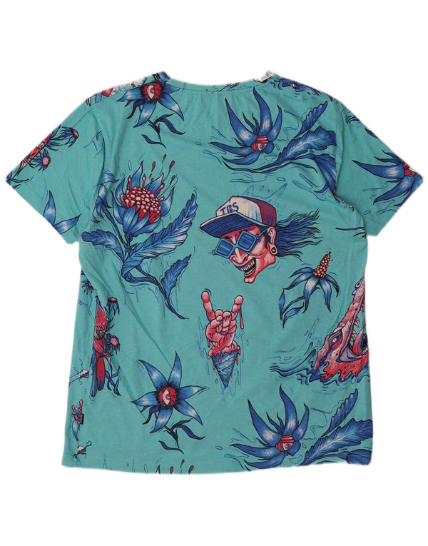 Tricou grafic Cropp pentru bărbați, cu croiala normală, 2XL, turcoaz