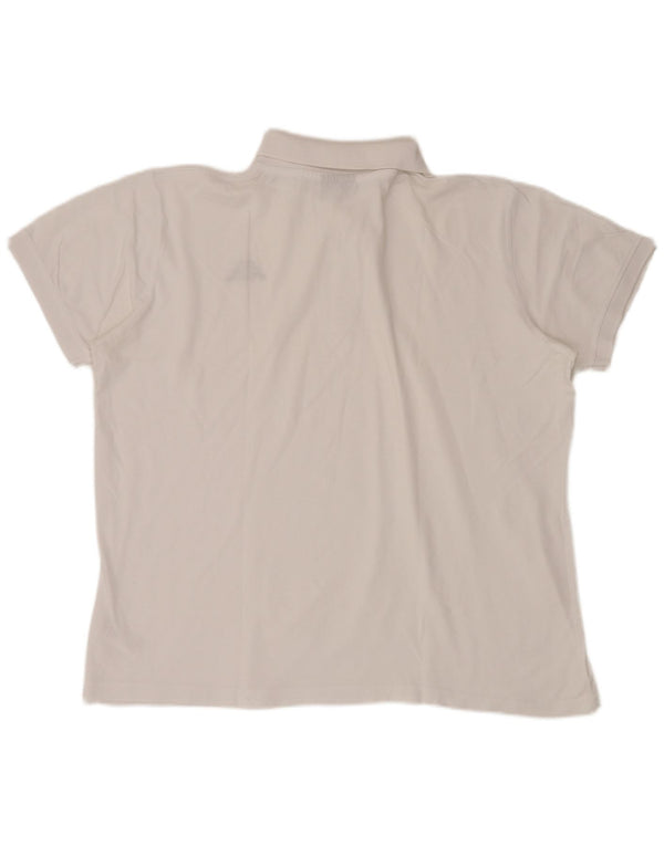 Cămașă polo KAPPA pentru bărbați, bumbac alb 2XL