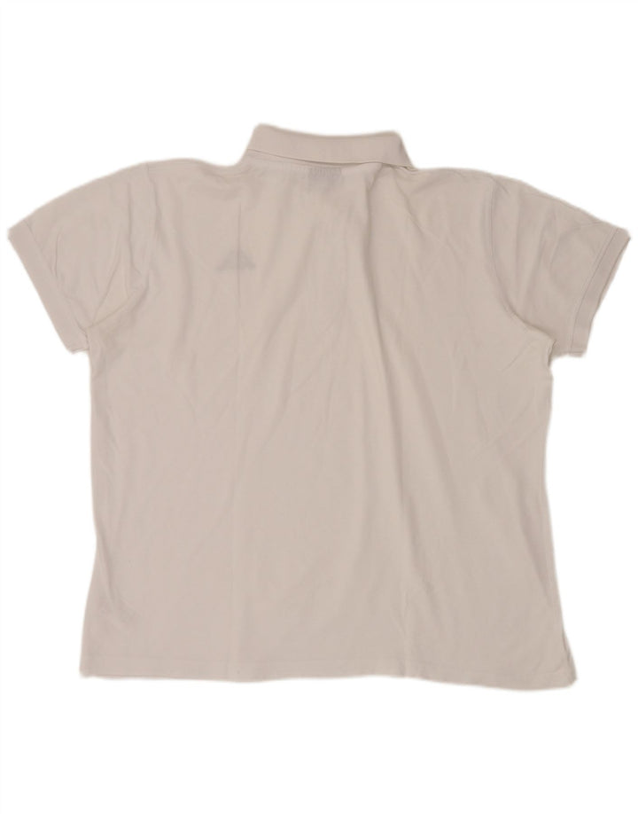 Cămașă polo KAPPA pentru bărbați, bumbac alb 2XL