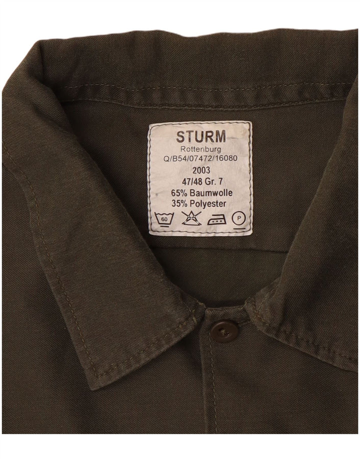 Cămașă militară vintage pentru bărbați Mărimea 47/48 2XL Bumbac kaki
