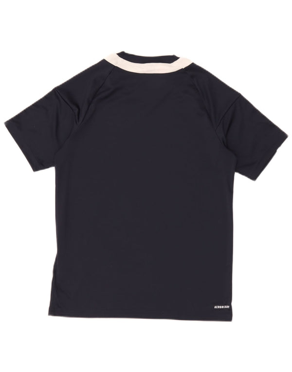 Tricou Adidas Aeroready pentru băieți Top 13-14 ani, albastru bleumarin