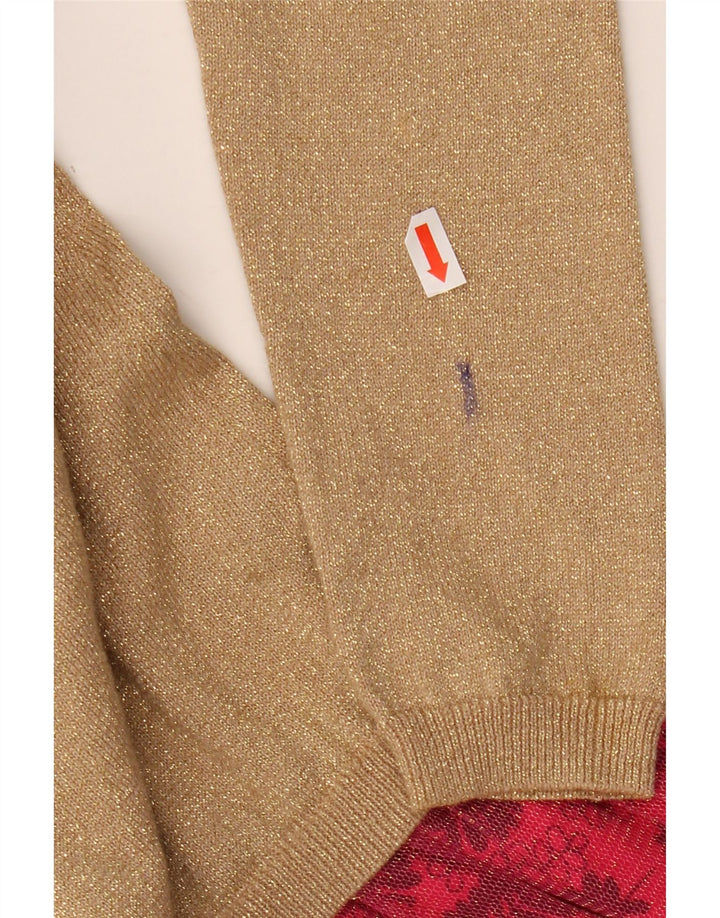 DESIGUAL Rochie Jumper Grafică Fete 9-10 Ani Bej Bumbac Floral