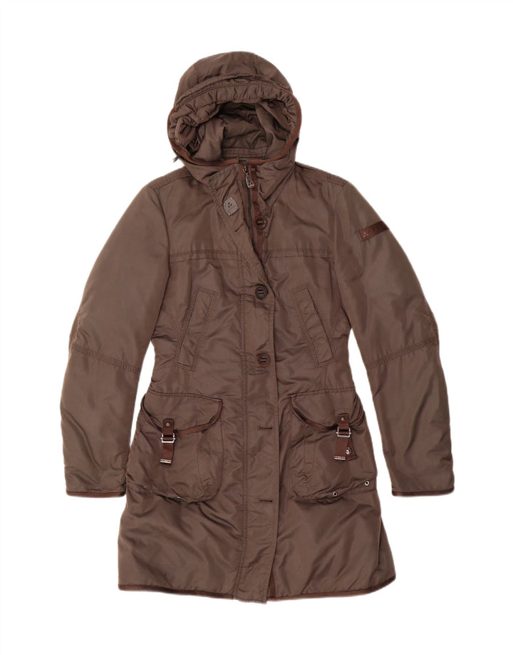 PEUTEREY Palton căptușit cu glugă pentru femei IT 40 Poliester kaki mic