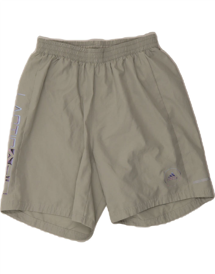 ADIDAS Mens Graphic Sport Shorts Medium  Grey Polyester Vintage Adidas and Second-Hand Adidas from Messina Hembry 