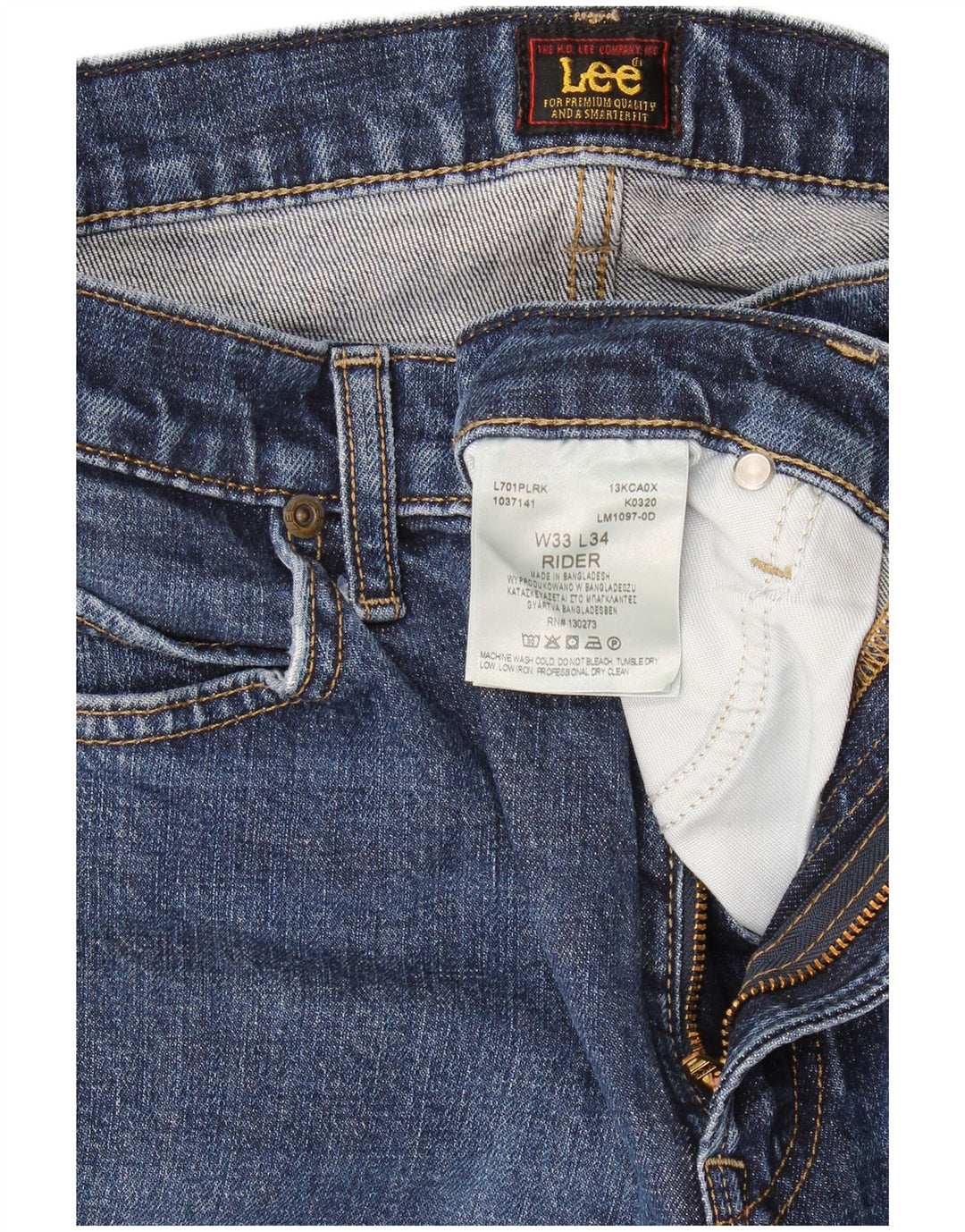 Blugi Lee Rider Slim pentru bărbați W33 L34 Bumbac albastru