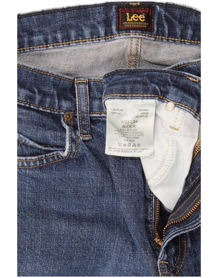Blugi Lee Rider Slim pentru bărbați W33 L34 Bumbac albastru