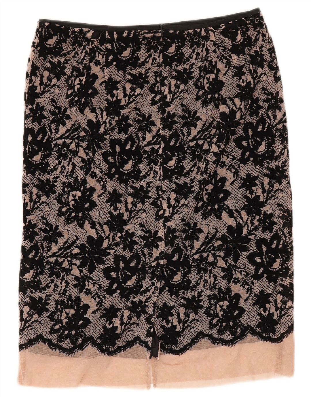 Fusta Midi pentru Femei Zara XS W30 Poliester Floral Negru