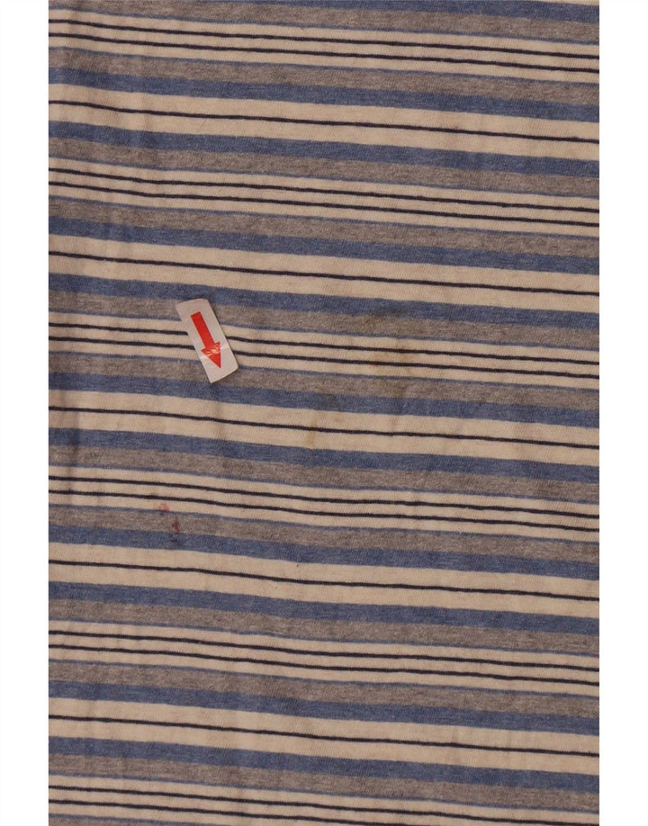 Tricou pentru bărbați Fat Face Top mare din bumbac cu dungi albastre